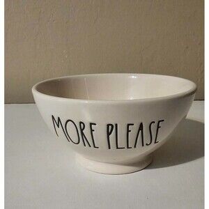 New Rae Dunn "MORE PLEASE" Cereal Bowl By Magenta